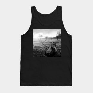 black and white duck, and country landscape Tank Top